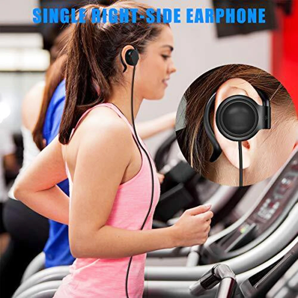 3.5mm Single Side Earphone Earbud One Ear Headphone for Wireless Tour Guide System Receiver Laptop MP3/4 Tablet PC Skype