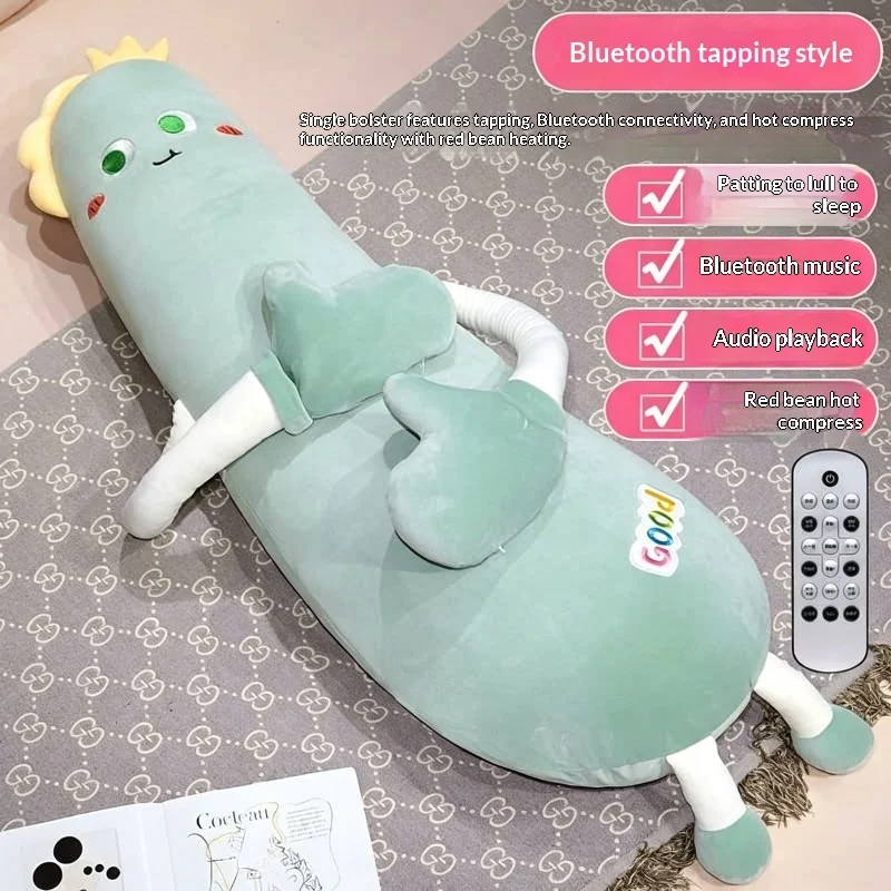 Long Body Animal Soothing Patting Heating Plush Pillow Goose Unicorn Dinosaur Sleep Companion Doll Leg Support Pillow Adult Gift