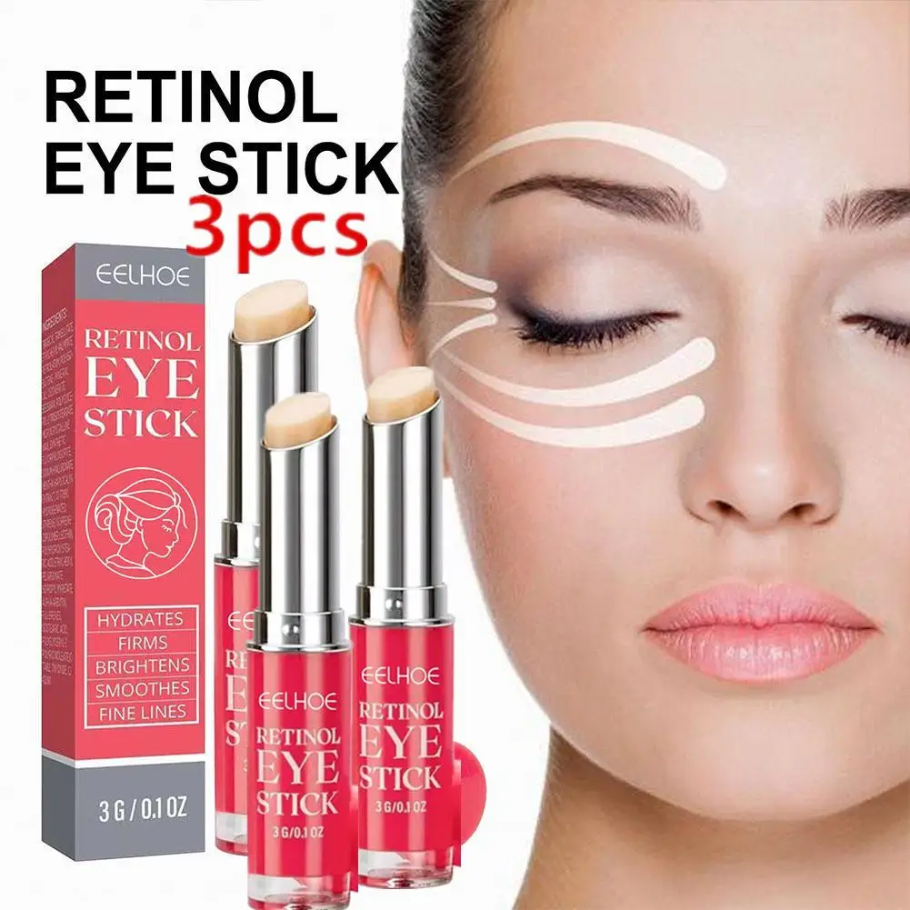 

3X Anti-Wrinkle Eye Cream Retinol Stick Get Rid Of Puffy Dark Circles Lift Eye Area Whitening Moisturizing Health Repairing Eye