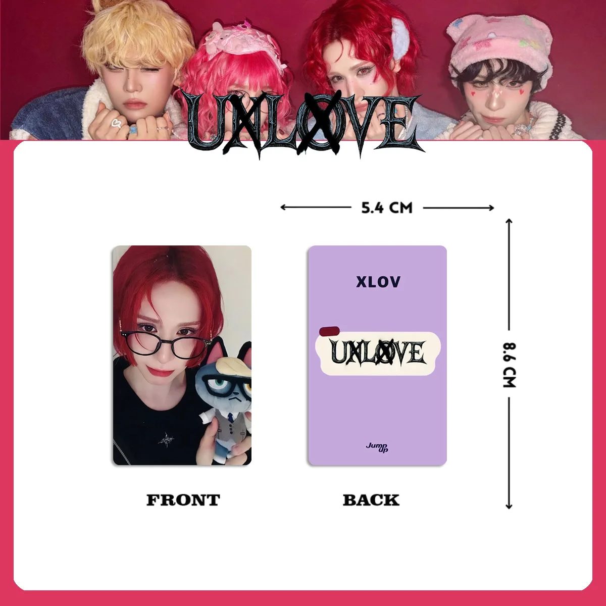 4Pcs/Set Idol XLOV New Return Album UXLXVE Lomo Cards Special Bonus Cards Postcards WUMUTI RUI HARU HYUN Fans Gifts Collection view 2