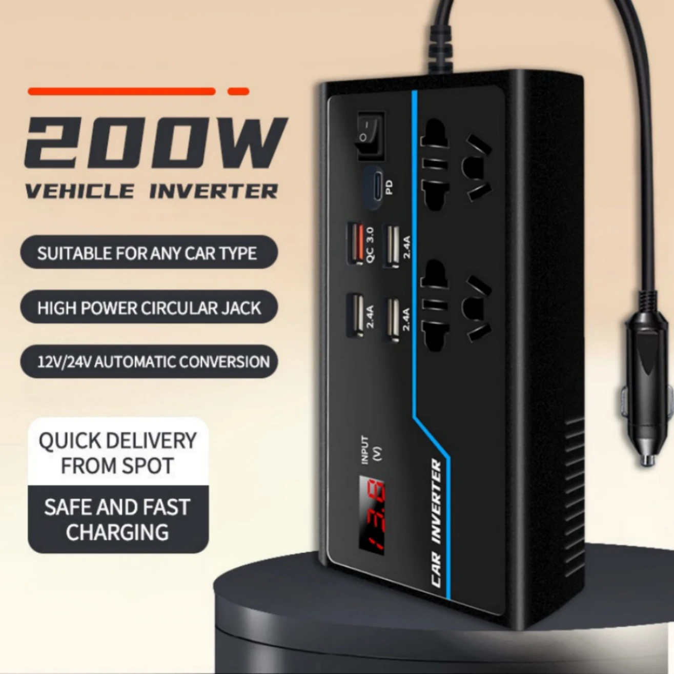 200W Car Dc Power I… - image