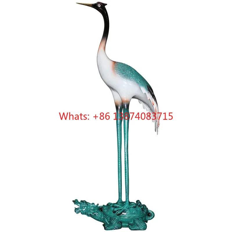 Copper Turtle Crane Decoration Turtle Crane Sickness Lobby