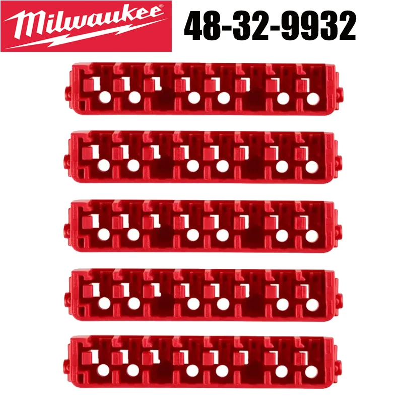 Milwaukee 48-32-9932 5PK Case Rows For 1in 1/4“ Hex Bits Compatible With Compact Cases Small-scale Support Holder