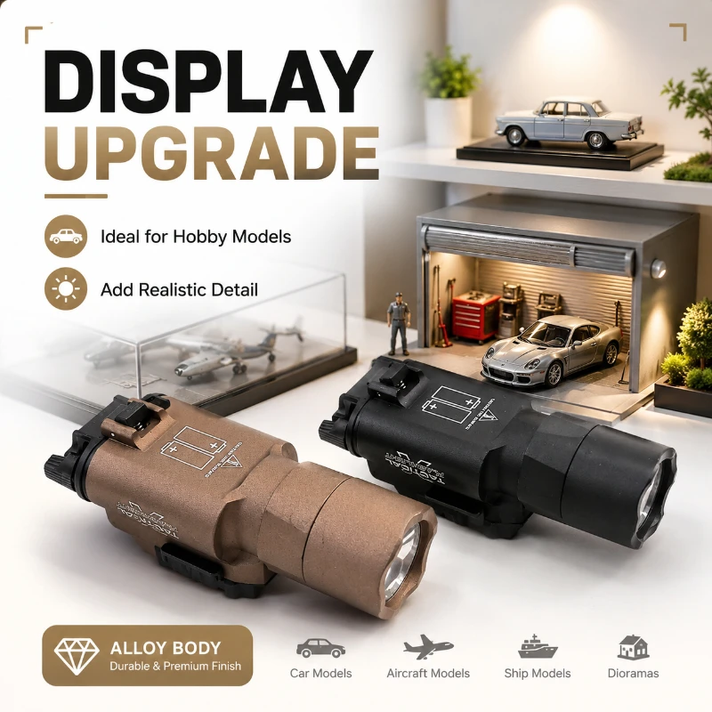 Wear‑Resistant Alloy Hand‑held Mini Light Practical Bright Lamp for Hobby Collectible Scene Decoration