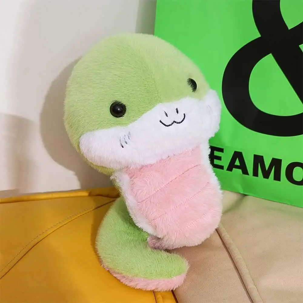 Cute Stuffed Doll Little Snake Plush Toy Fluffy Soft Snake Plush Doll Collection Ins Cartoon Plush Animal Doll Children Gift