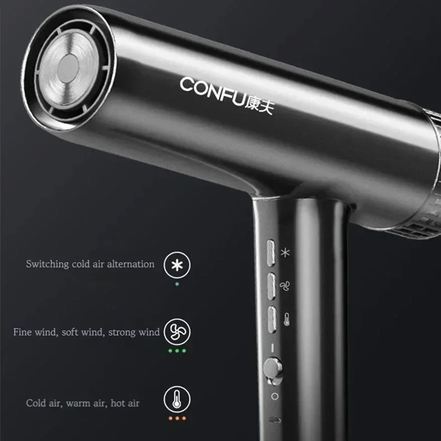 Secador de cabelo profissional 110000 Motor de alta velocidade RPM, secagem rápida, íons negativos, vento poderoso, máquina de cabelo de baixo ruído