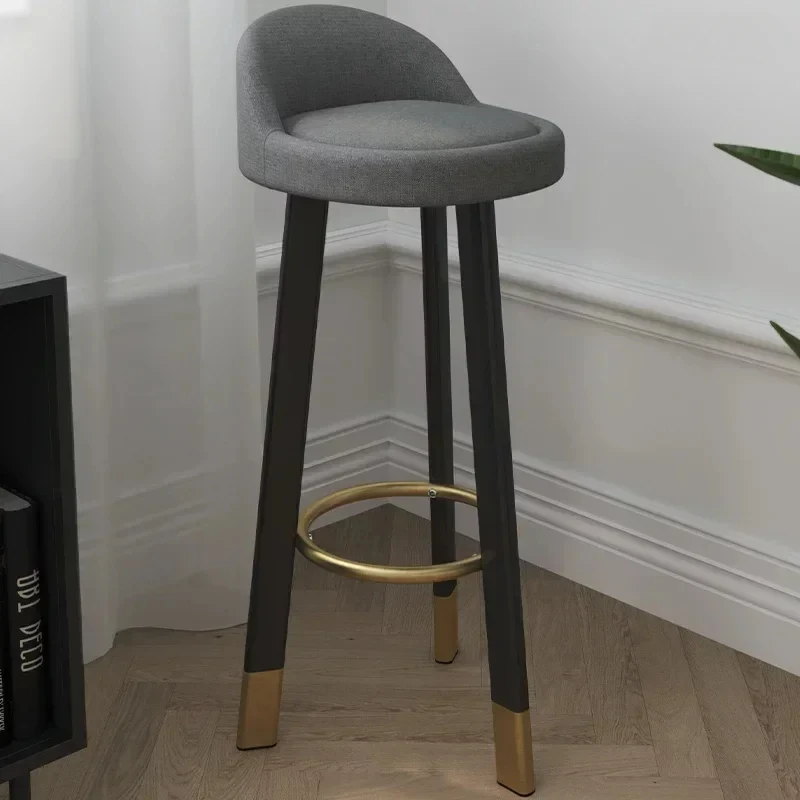 Nordic bar chair home high stool backrest front desk chair modern minimalist light luxury high stool bar