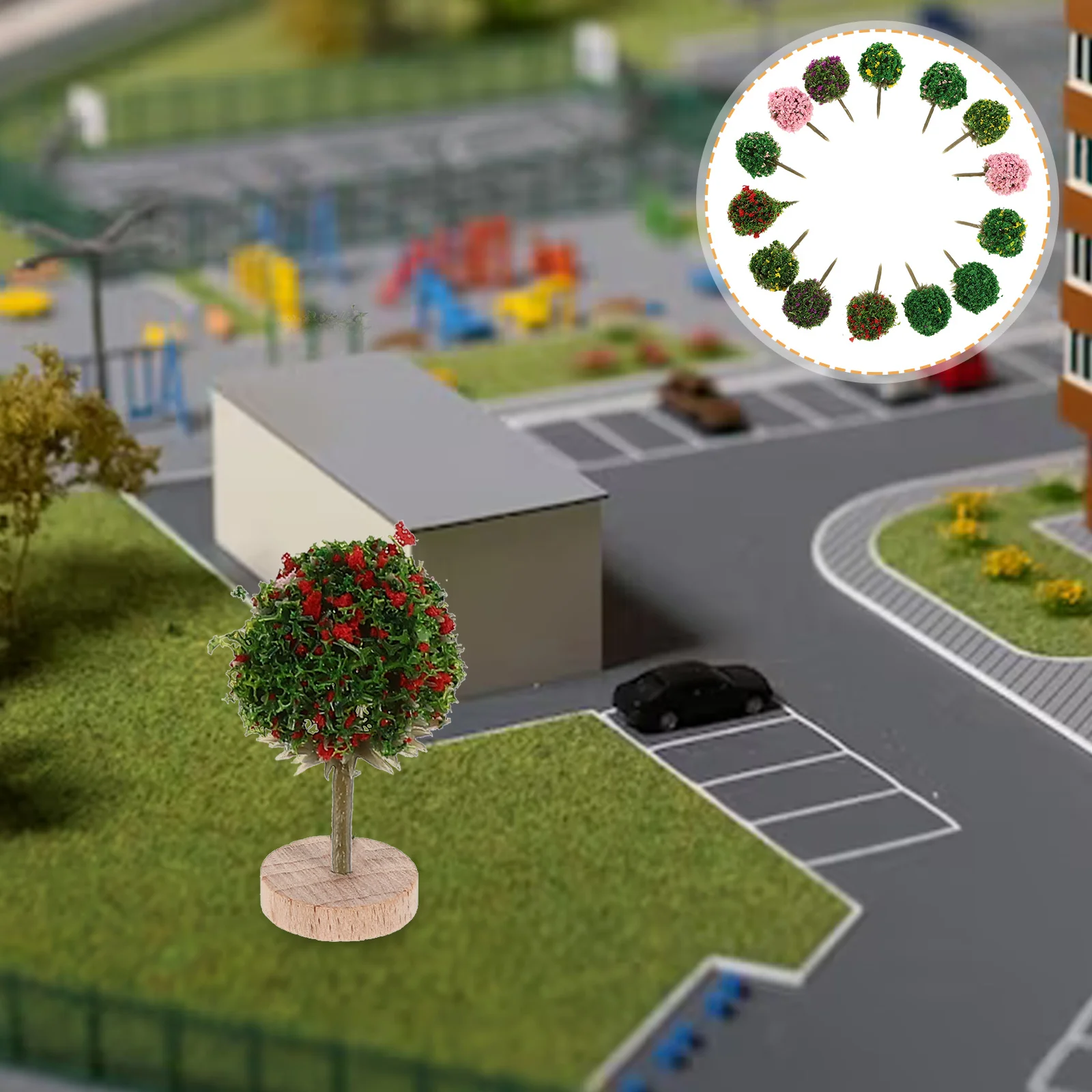 

28Pcs Miniature Trees Durable Mini Trees for DIY Sand Table Scenery Landscape Artificial Plant Supplies Miniature Scene