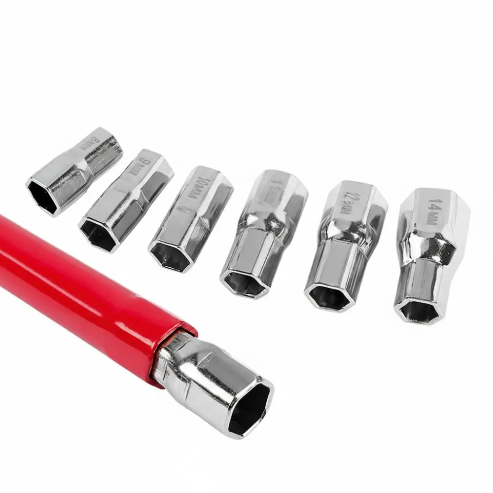 Durable 8-14mm Tap Spanner Adjustable Steel Material Basin Wrench Angled Handle Non-slip Handle Plumbing Wrench Plumbing Repair