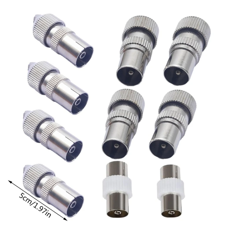 1 ชุดเสาอากาศทีวีหญิงชาย Satellite ตัวเชื่อมต่อ Coaxial Couplers
