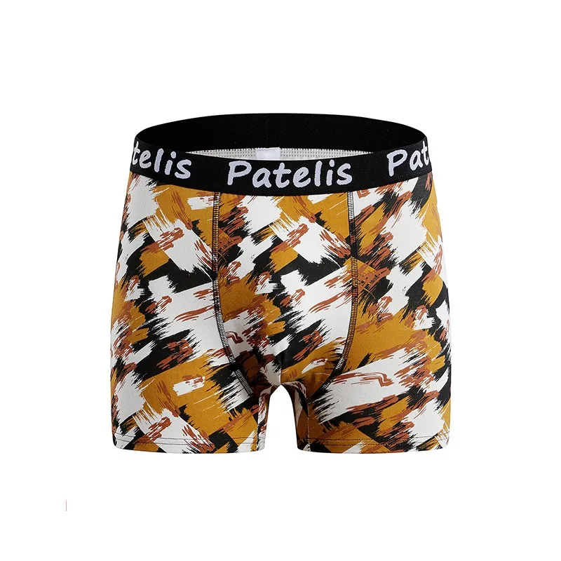 4PCS US Size Plus Men Cotton Boxers Oversized 6XL 7XL Briefs 100-250KG Big Guy Camo Graffiti Underwear Stretched Panties Shorts view 2