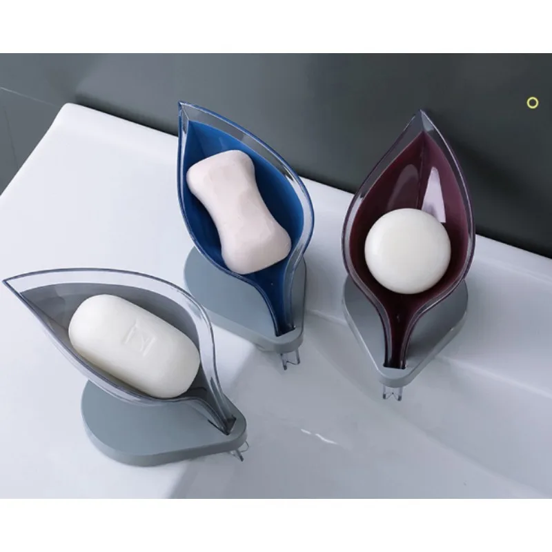 2pcs Soap box, sink, sponge, drain box, creative suction cup