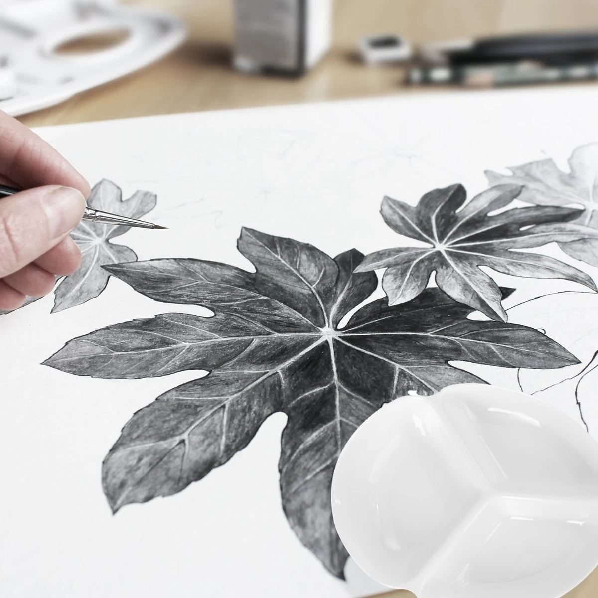 

3Pcs Artist Paint Lightweight Plastic Durable Paint Trays for Students Kids Watercolor Mixer Palette Color Palette