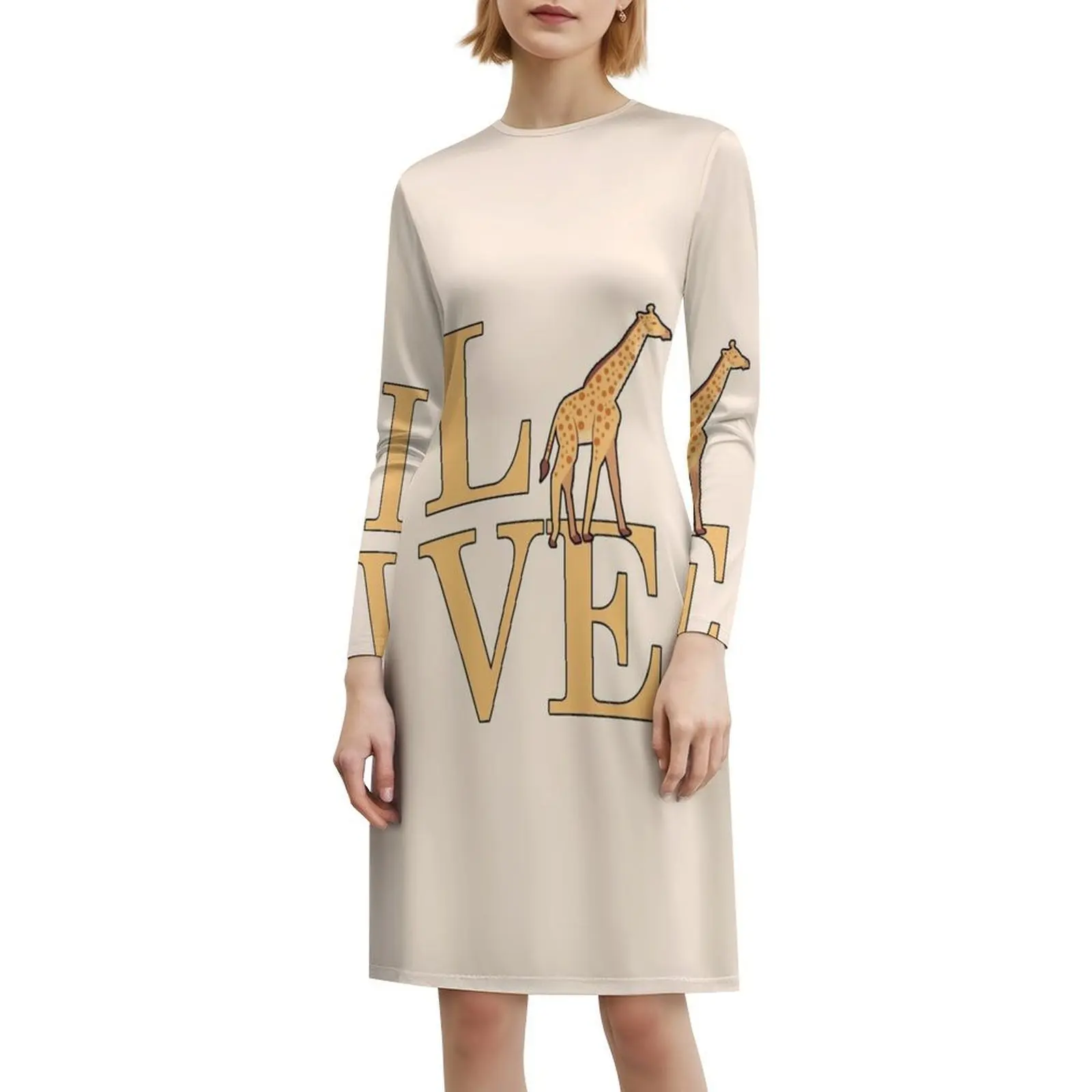 أحب الزرافة. فستان هيب هوب نسائي ملابس الشارع مطبوع عليه رسومات جرافيك للحفلات والنوادي ملابس أطفال الزرافة الحب الزرافة والزرافة المضحكة للنساء #6
