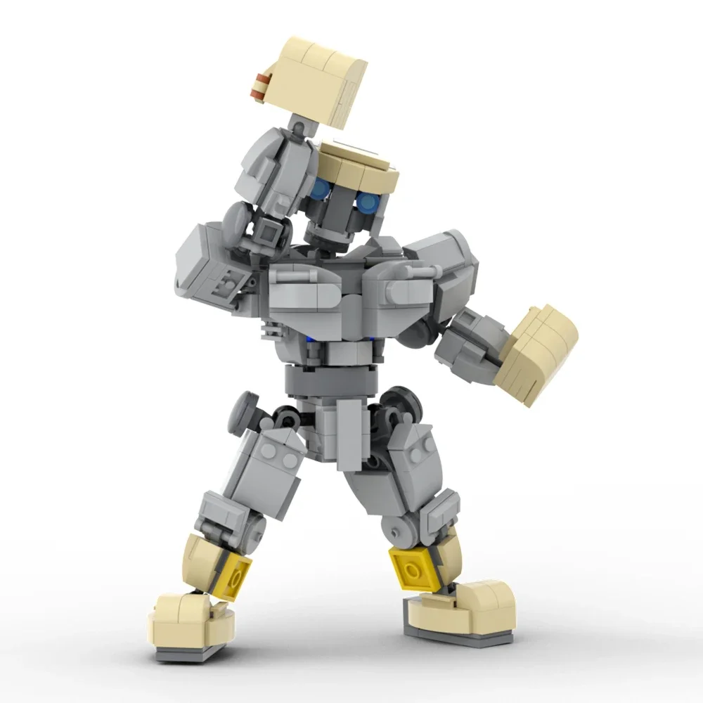 Moc máquinas de aço robô modelo blocos de construção conjunto mecha de alta tecnologia para átomo inteligência tijolos brinquedos crianças presentes de aniversário