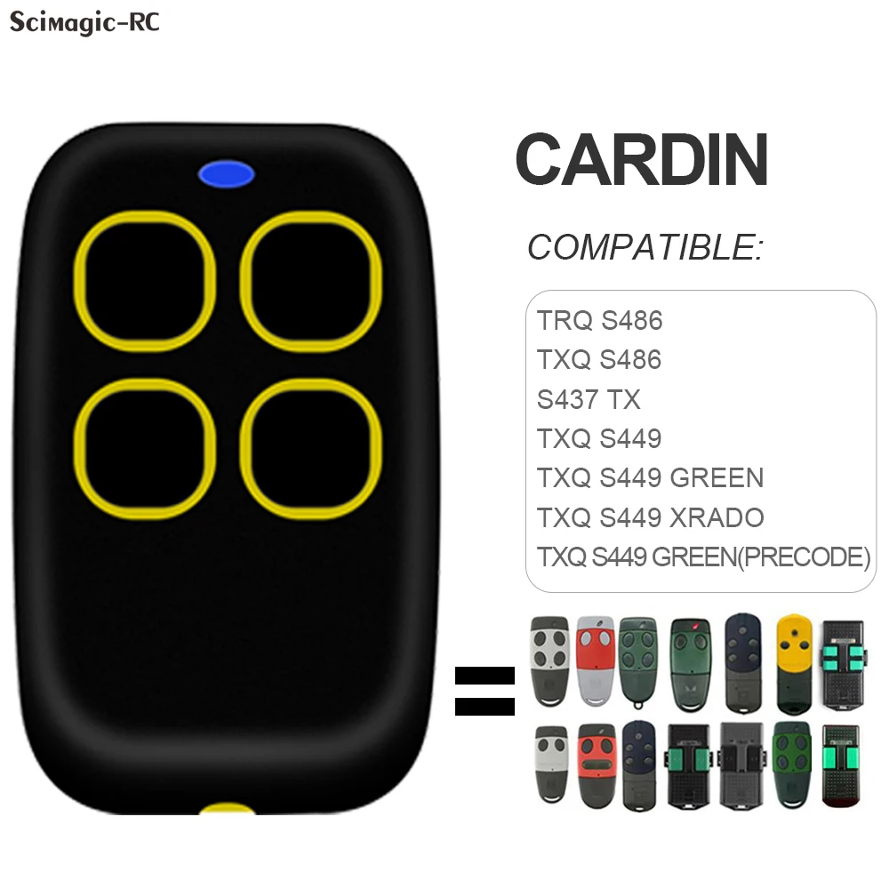 Multi-Frequency Garage Door Clone Remote Control For CARDIN S486 S435 S449 S476TX2 TXQ 433.92 868 MHz Rolling Code Gate Opener