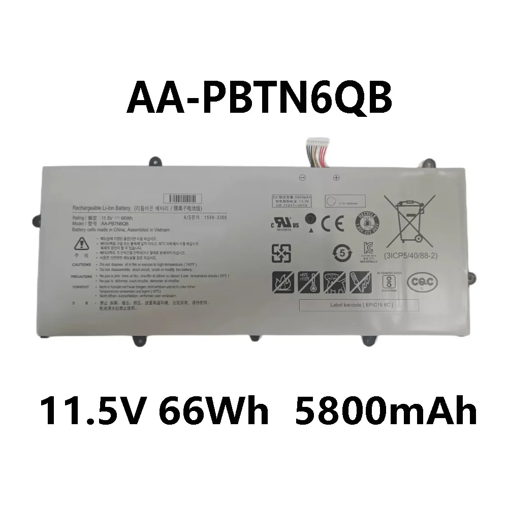 

AA-PBTN6QB 11.5V 66Wh 5800mAh laptop battery for Samsung NT900X5N-X78L NP900X5N-K03 NP900X5N-L01US