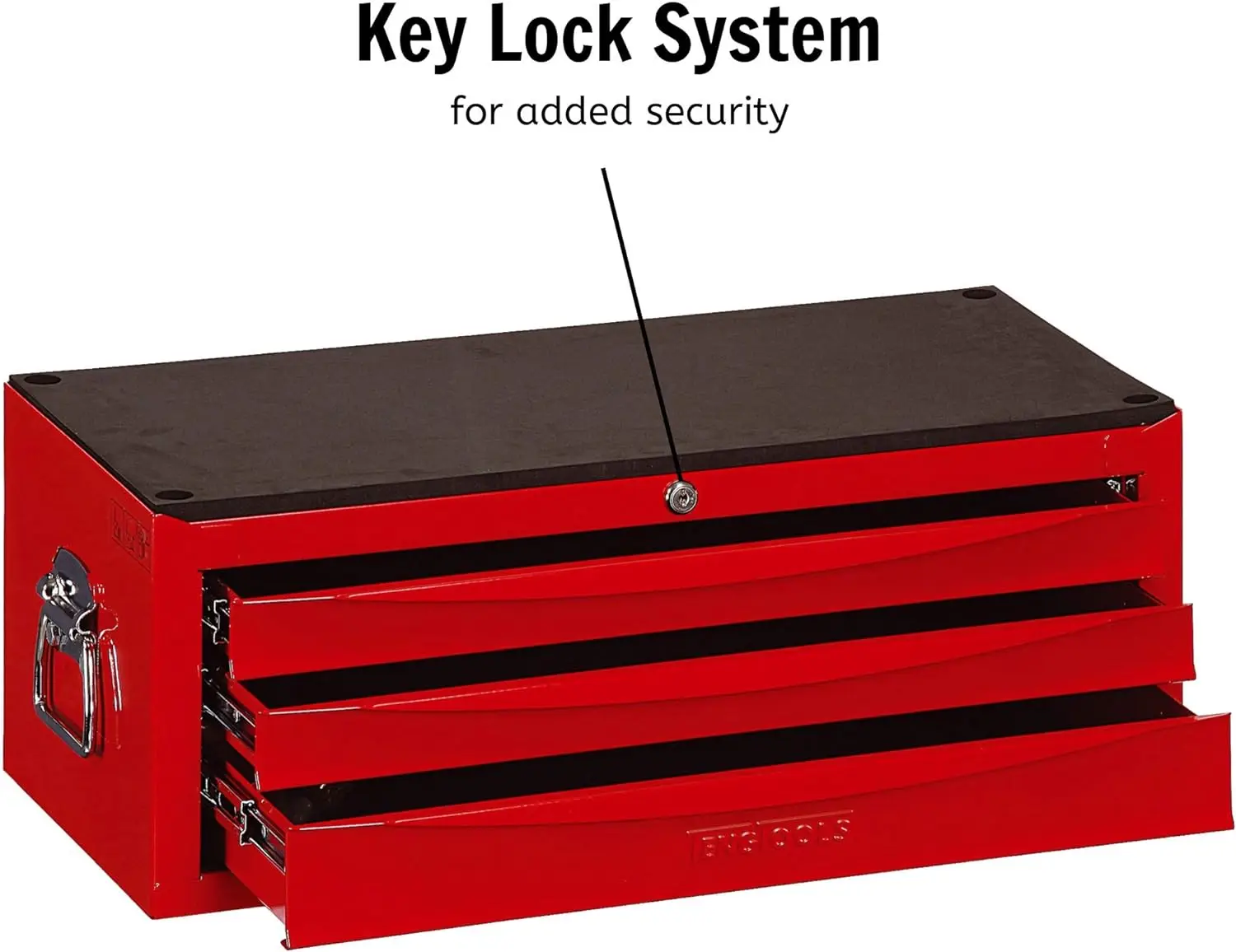 3 Drawer Professional Portable Steel Lockable Red SV Middle Tool Box - TC803USVTeng Tools 3 Drawer Professional