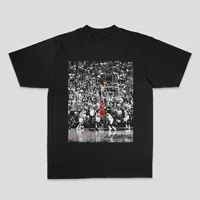 2025 Summer Michael Jordan American Print T-shirt Men's Women's Loose 100% Cotton Direct Spray Summer Loose Short Sleeve Tee
