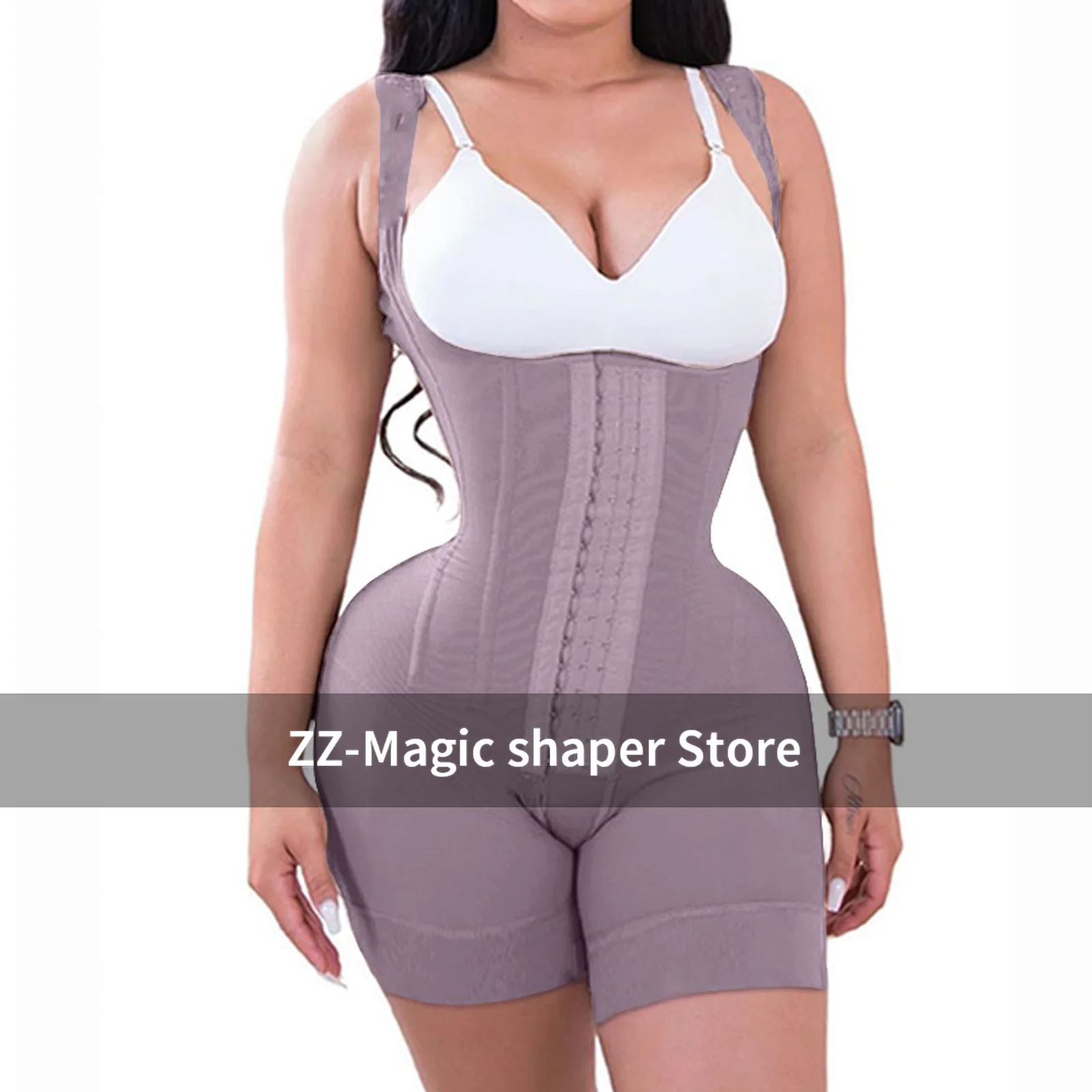 フルボディコロンビアガードルシェイパー術後脂肪吸引膝高圧縮痩身シースフラットベリー下着女性用