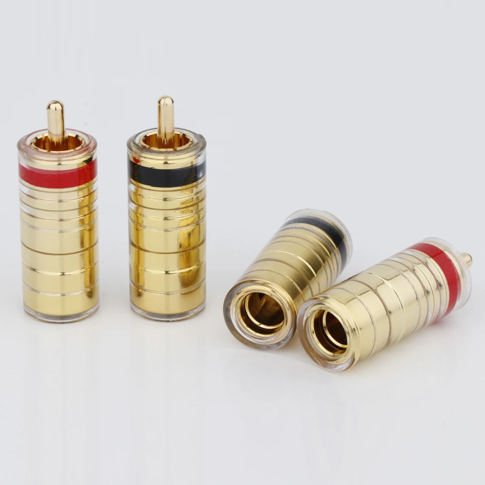 Hifi Solder Stecker RCA Stecker Für Hifi Audio RCA Kabel Draht Adapter 24K Gold Überzogene Video Kabel kit TV CCTV – Detail 10