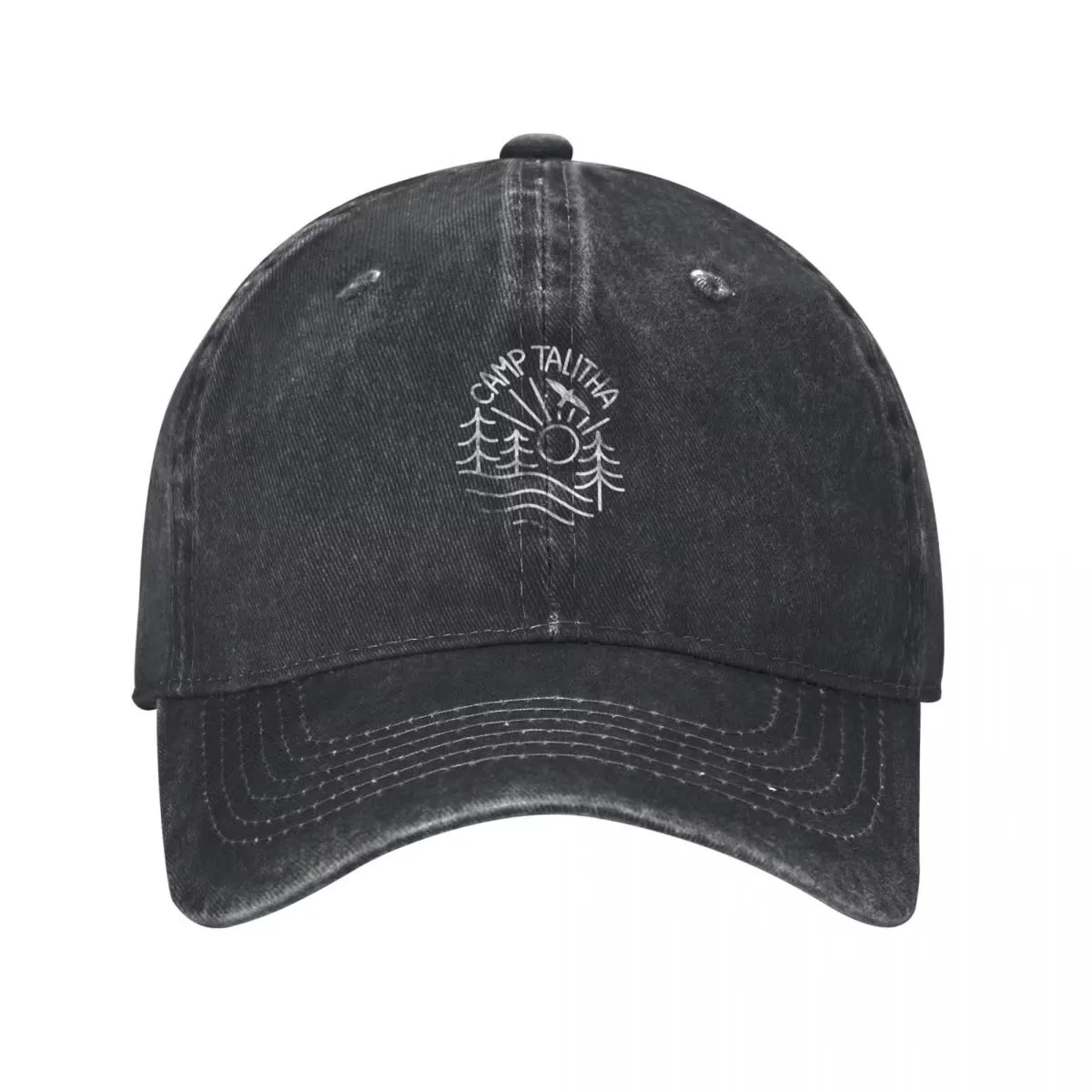 Camp Talitha Graphic Baseball Cap Unisex Washed Cotton Sun Hat for All Seasons