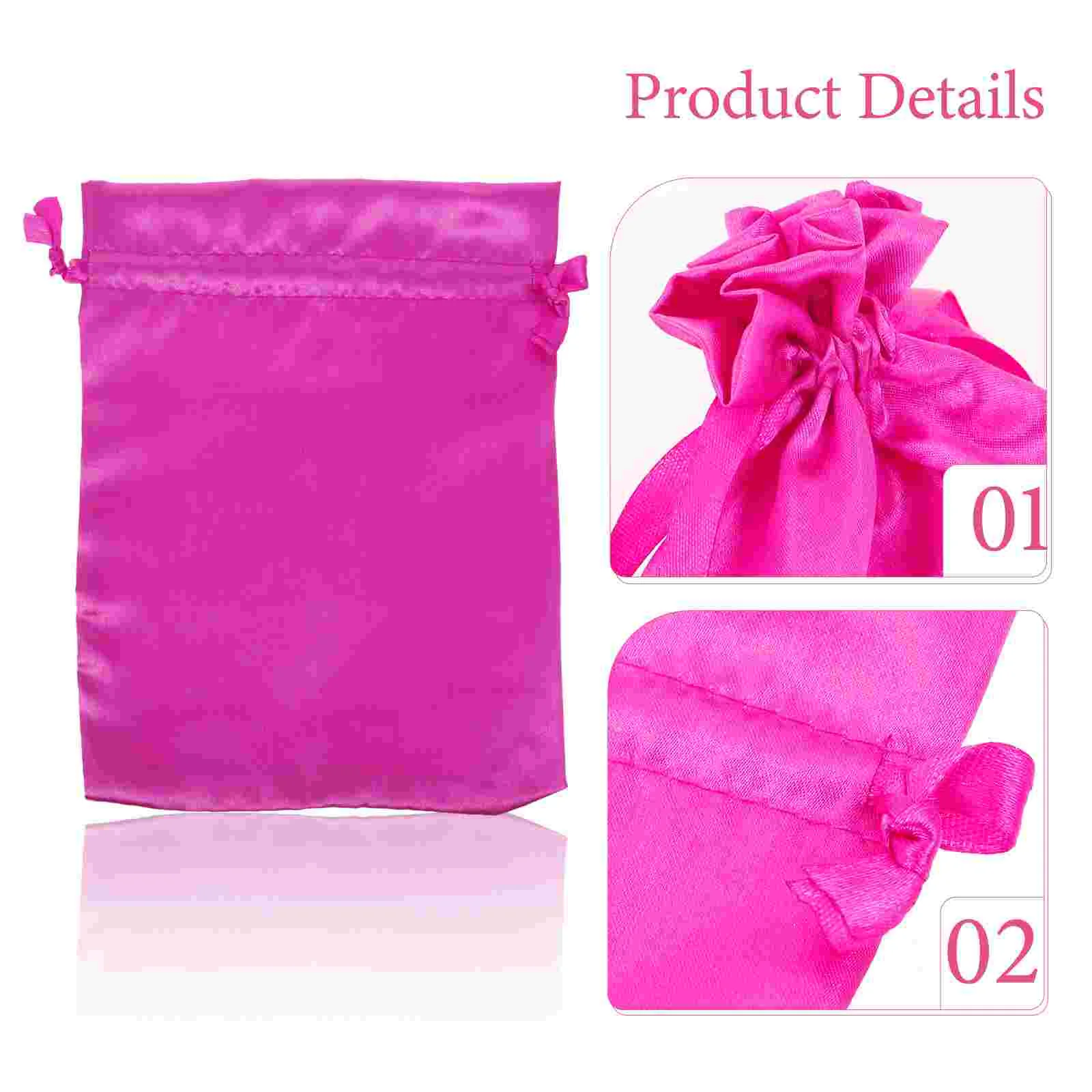 10 Pcs Storage Bag Packaging Bags Satin for Travel Accessories Multiple Wigs