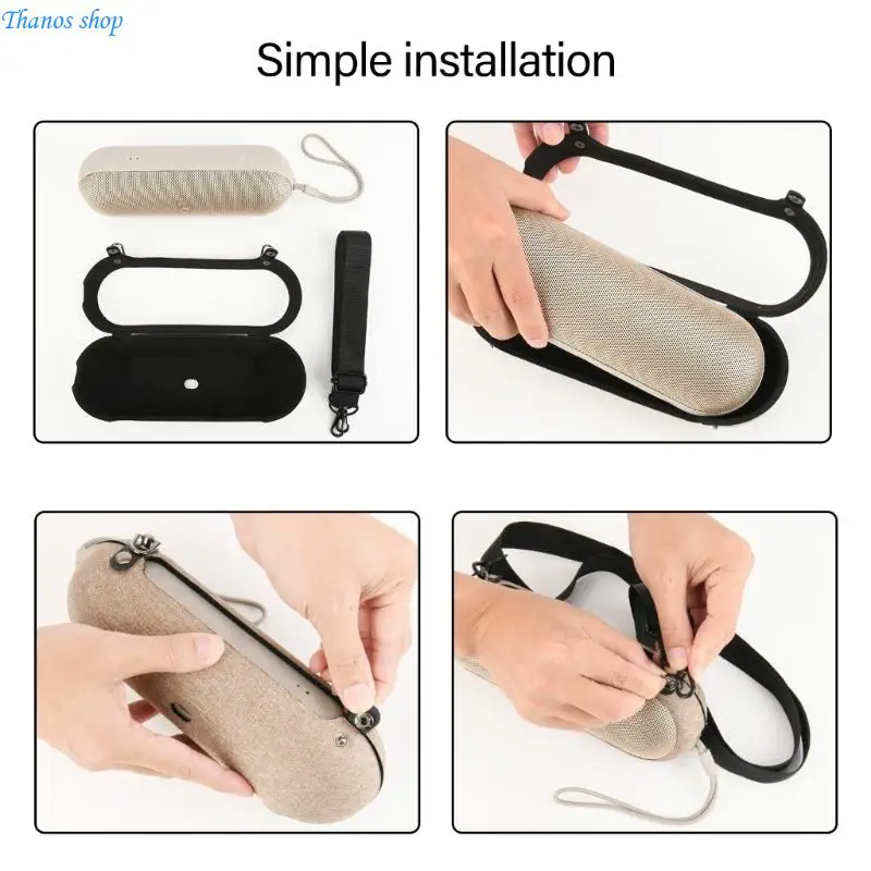 

Reinforced Oxfords Fabric Speaker Case AntiSlip for 2024 Convenient Zippers & Straps Outdoor Protections X37A