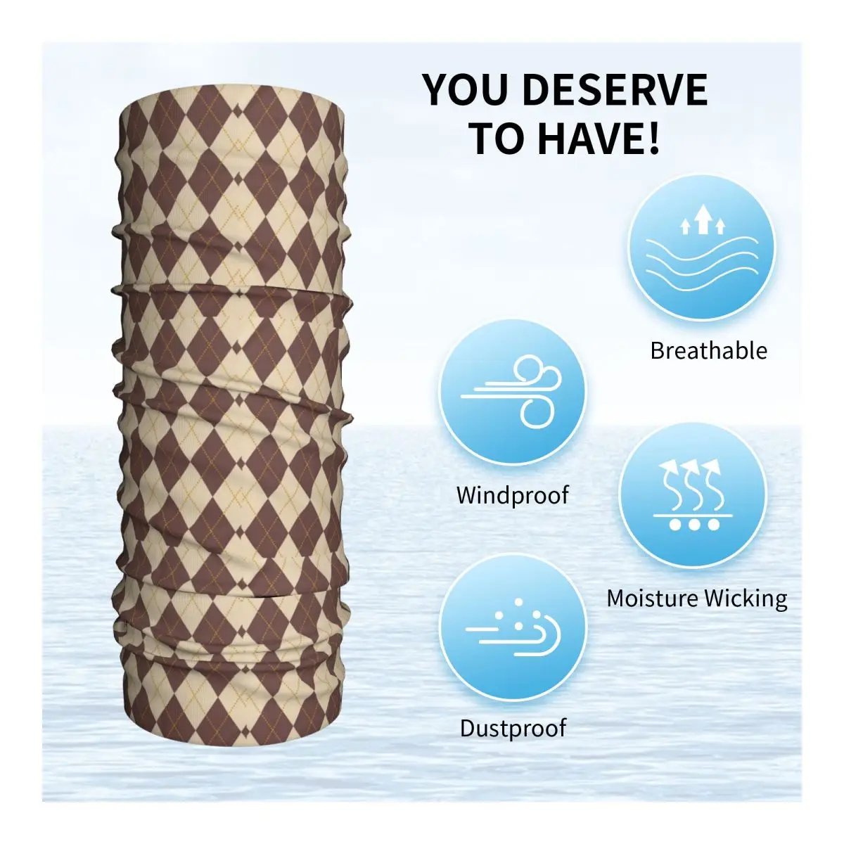 

Современный шарф с рисунком Argyle, бандана, гетры с принтом, многофункциональный велосипедный шарф для мужчин, женщин, взрослых