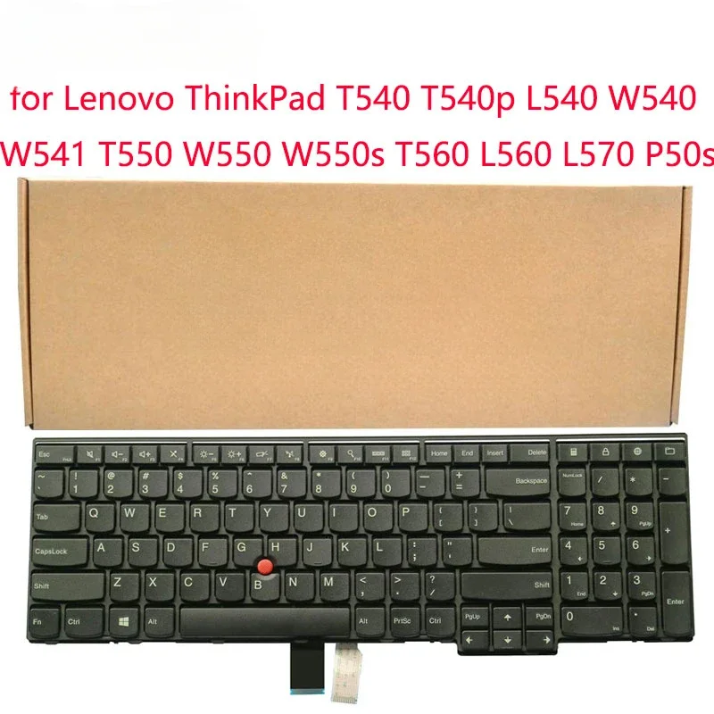 

Laptop Replacement Keyboard for Lenovo T540 T540p L540 W540 W541 T550 W550 W550s T560 L560 L570 P50s No Backlight