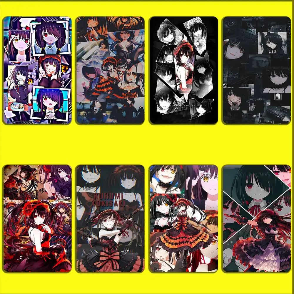 

D-Date A Live Kurumi Tokisaki Card Stickers For Debit Bank Credit Cards Metro Bus Pass Sticker Decoration Cover Skin