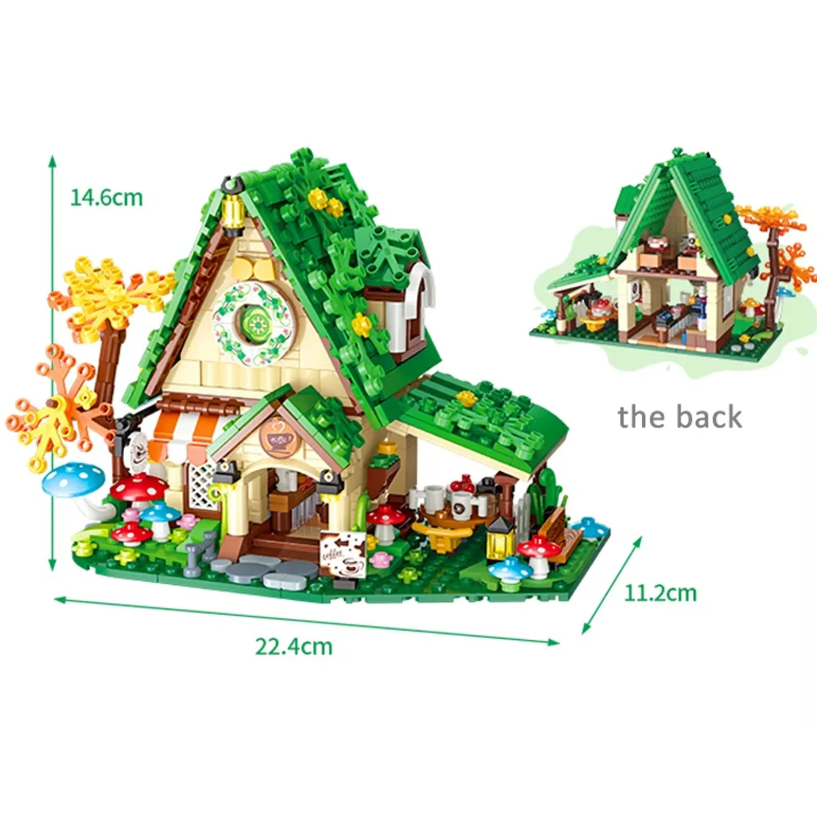 Kreative Märchen Café Haus Bausteine Street View Hause Dekoration Modell Pädagogisches Spielzeug Mädchen Geschenk