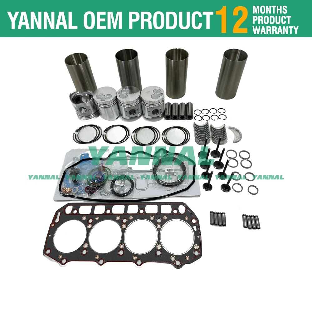 4D92E 4TNE92 Overhaul Rebuild Kit For Yanmar Komatsu FD15T Forklift Engine Parts