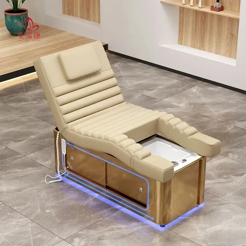 

Электрическая косметологическая кровать-СПА для салонов красоты: специализированная массажная кровать для массажа ног, интегрированная кровать для массажа, кресло для наращивания ресниц, маникюра и педикюра, кресло для гидромассажа ног