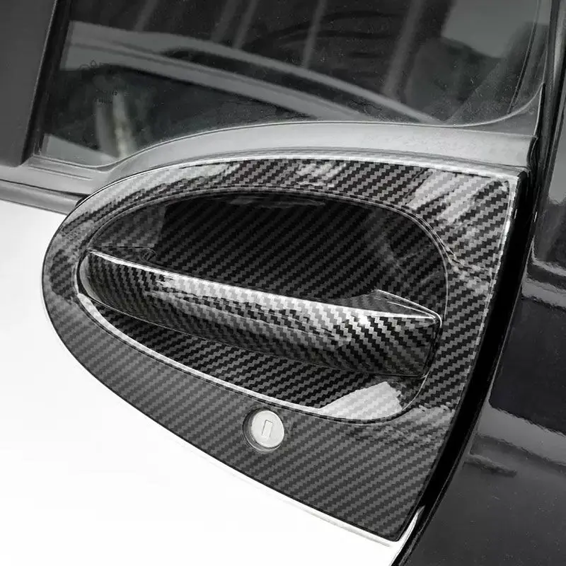 2Pcs Car ABS Plastic Outer Door Bowl Protective Cover Handle Sticker For Smart 451 Fortwo Car Accessories Modification