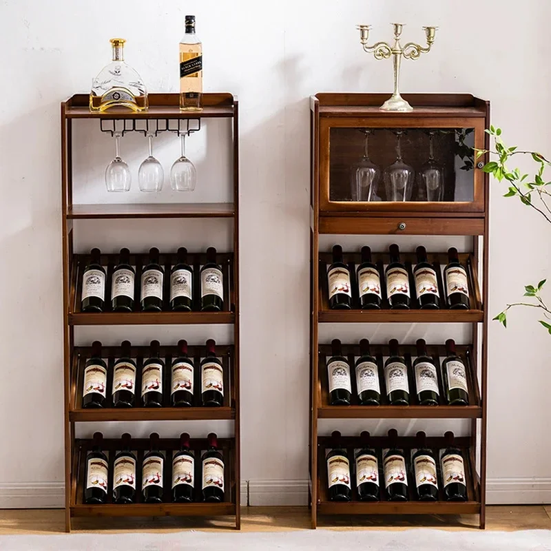 

z European Floor Bar Cabinet Wine Rack Hotel Restaurant Storage Display Shelf Living Room Wine Bottle Holder Meuble Home Furnit
