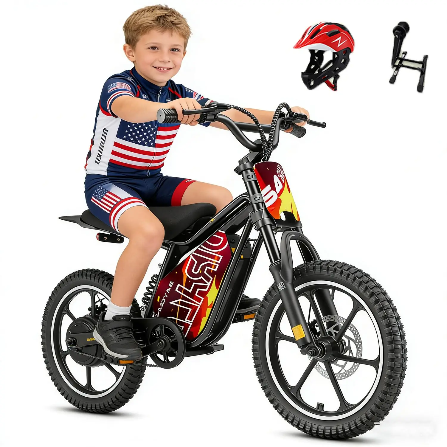 

Электрический мотоцикл S4 800W для детей - до 30 км/ч и 45 км пробега, 3 регулируемые скорости, индивидуальная настройка