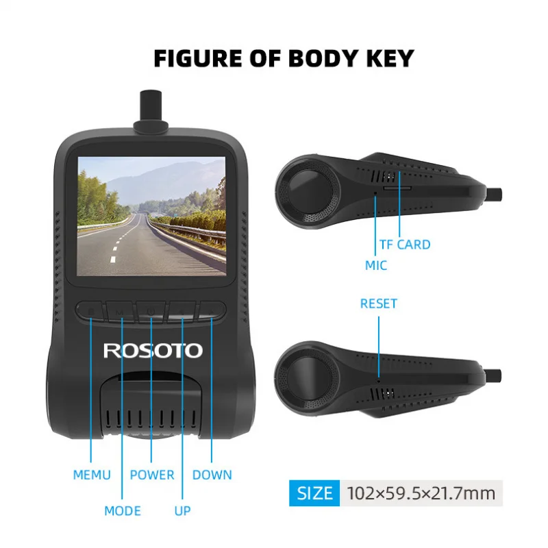 Dashcam Car Accessori Car Dash Cam Navigation Device WiFi HD GPS Trajectory DVR RS501