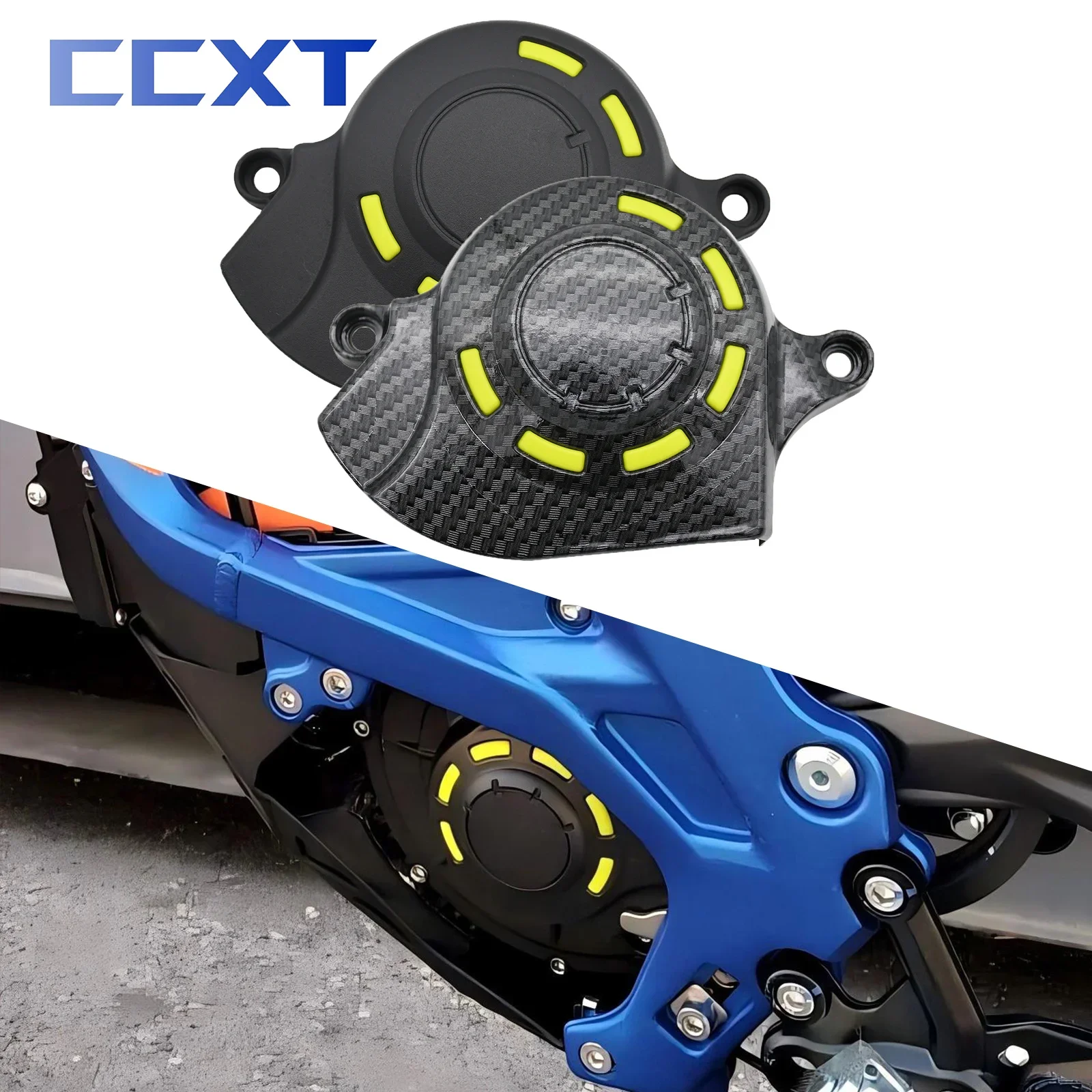 Electric Cross Country Bike Engine Case Saver Cover Carbon Fiber Motor Pulley Guard For Sur-Ron Sur Ron Light Bee X S Motorcycle