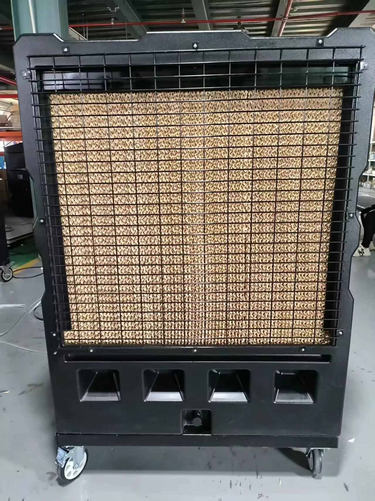 Black PE Large-scale Industry Environmental protection Portable 3-Speed Remote Control 450W 120L AC Timer Evaporative Air Cooler