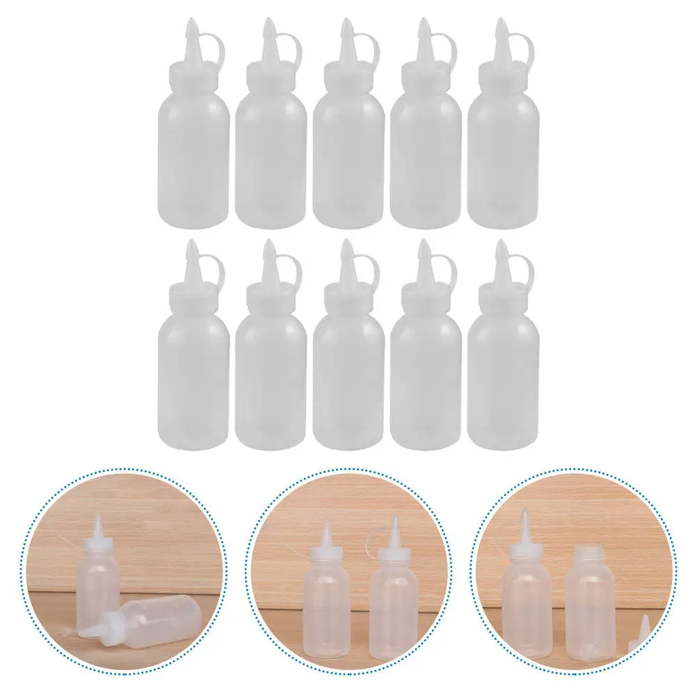 

10Pcs Condiment Squeeze Bottles Leakproof Sauce Containers for Oil Vinegar Soy Sauce Baking Tools Kitchen Gadgets Restaurant