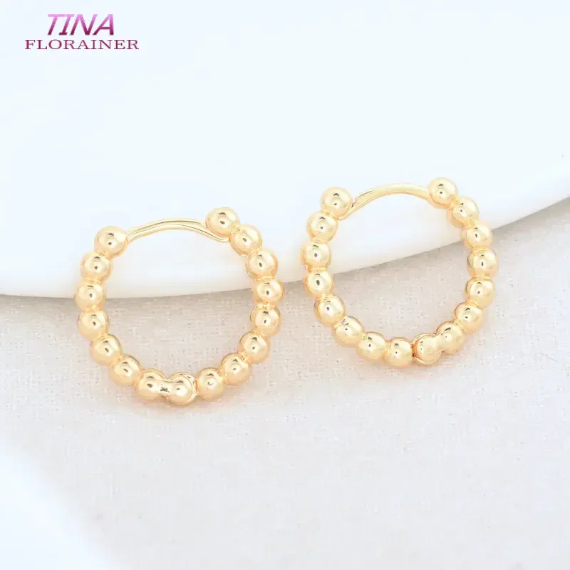 19MM 14K Gold Color Brass Round Earrings Hoops High Quality Jewelry Making Supplies Diy Findings Accessories