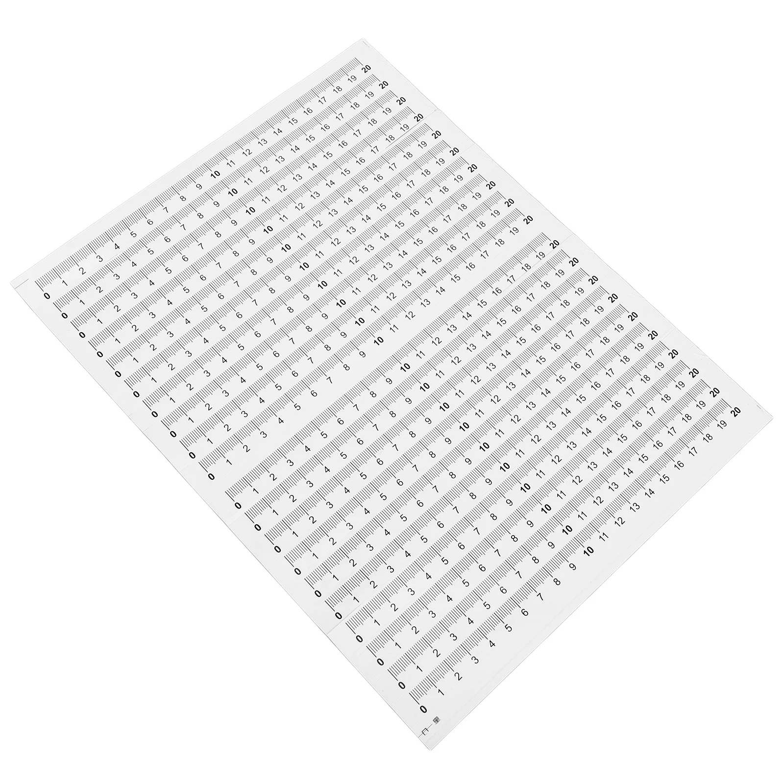 

20Pcs Peel Stick Ruler Tape Waterproof High Adhesive Metric Tape Measure Transparent Black Font Damp Environments