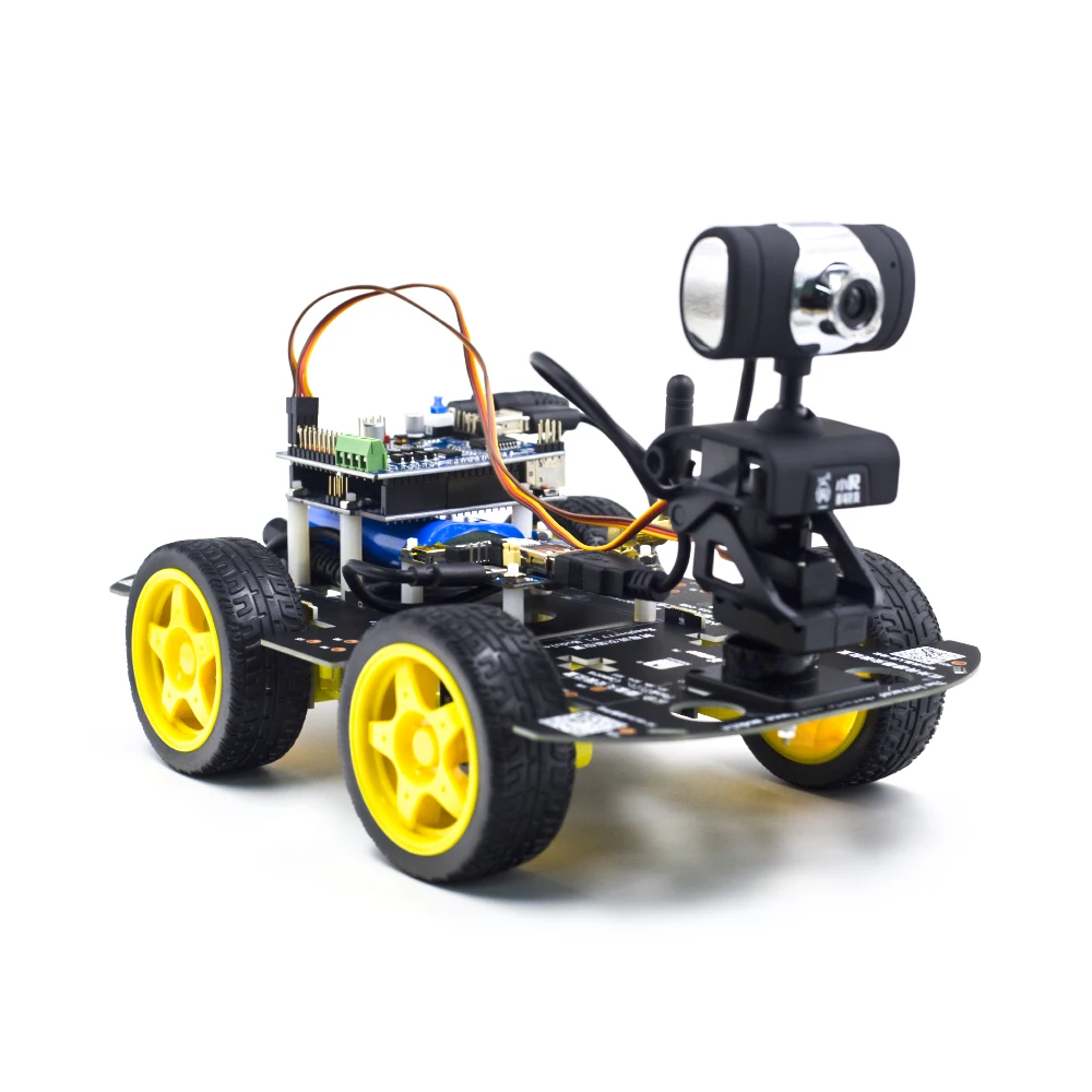 Kit Robot Mobil Pintar Edukasi STEM untuk Anak dan Dewasa, Kontrol Jarak Jauh Nirkabel WIFI 4WD, Pemrograman DIY, Coding, untuk Arduino