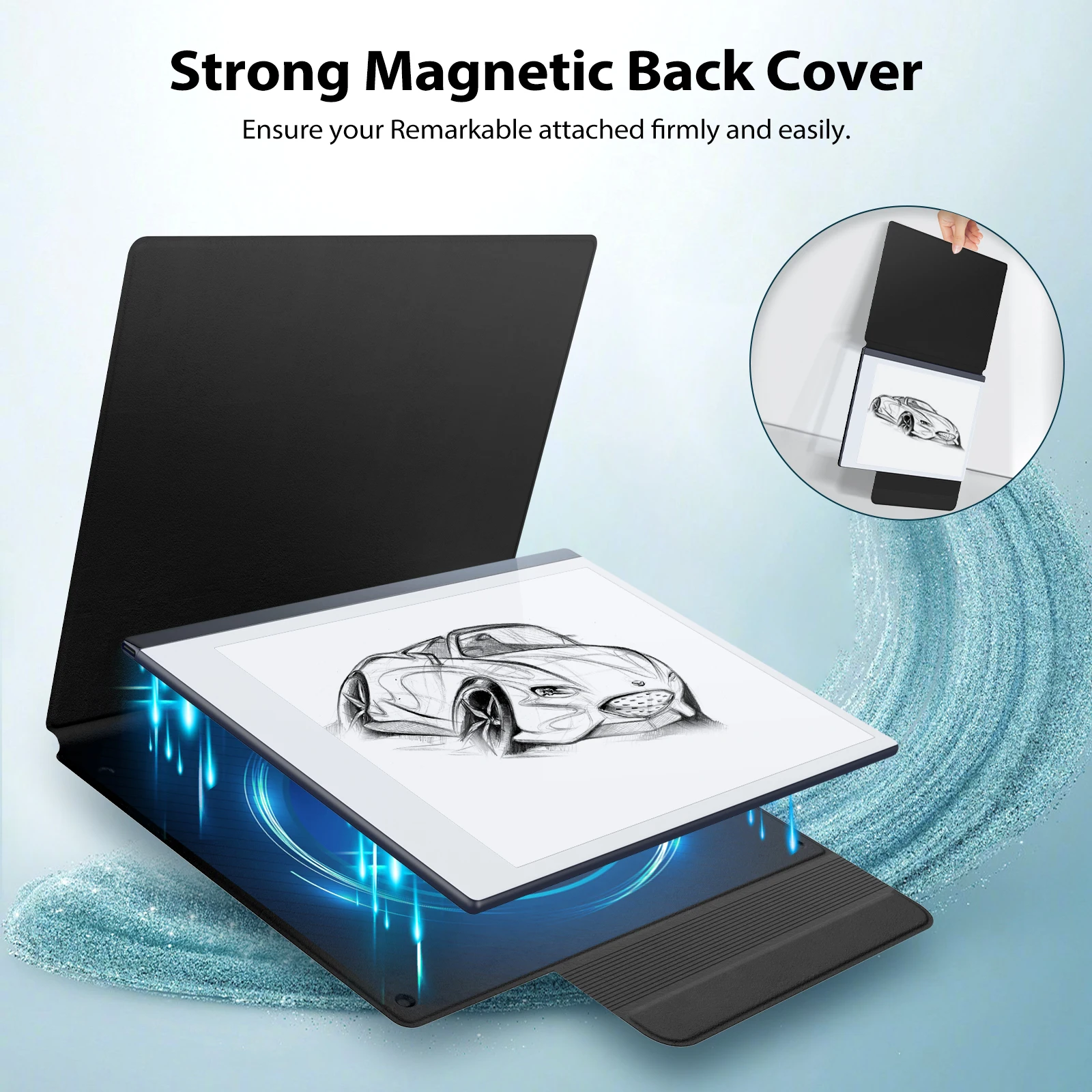 MOKO Case for Remarkable 2 Tablet,Ultra-Thin Magnetic Case with Built-in Pen Holder,Lightweight Book Folio Cover for Remarkable — zdjęcie produktu 4