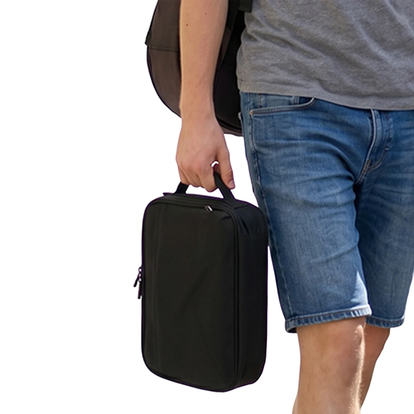 Guitar Effects Pedal Protective Bag for Mooer GE100 Portable 900D Nylon Carry Case Shoulder Strap Black