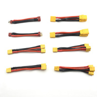 1pc T plug XT60 XT90 Parallel Battery Connector Male/Female Cable Dual Extension Y Splitter 2/3Way Silicone Wire for RC Battery