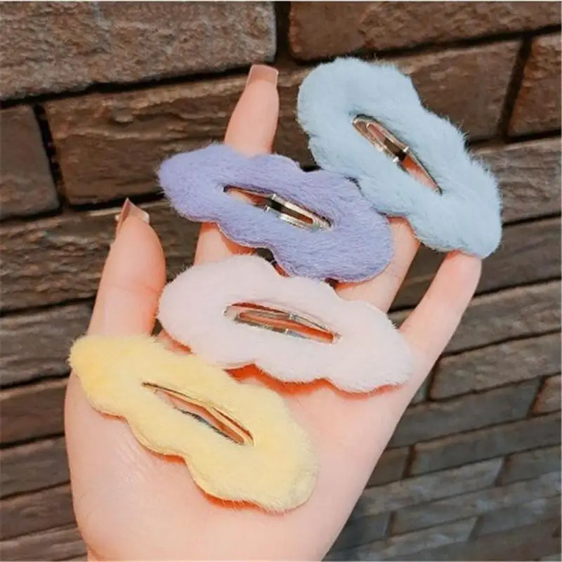 10/5/3/1 шт. плюшевые заколки для волос с облаками для детей, милые заколки для боковой челки, которые не повреждают волосы, заколки и заколки для волос