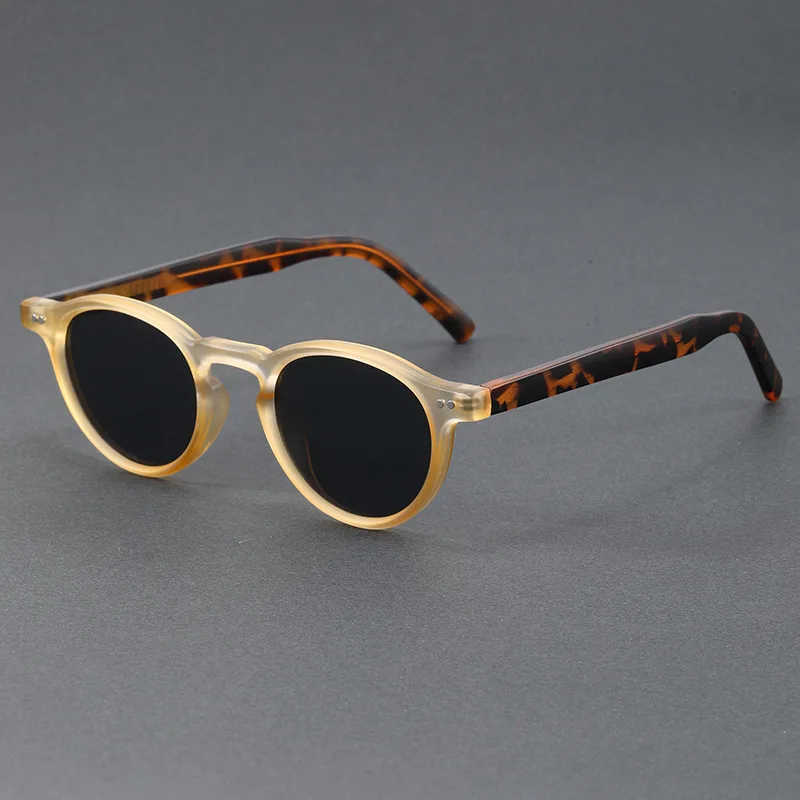 Polarisierte Sonnenbrille für Herren, TR90-Rahmen, Acetat, modische Sonnenbrille für Damen, Unisex, Trend-Dekoration, europäischer Stil, Grau, Braun