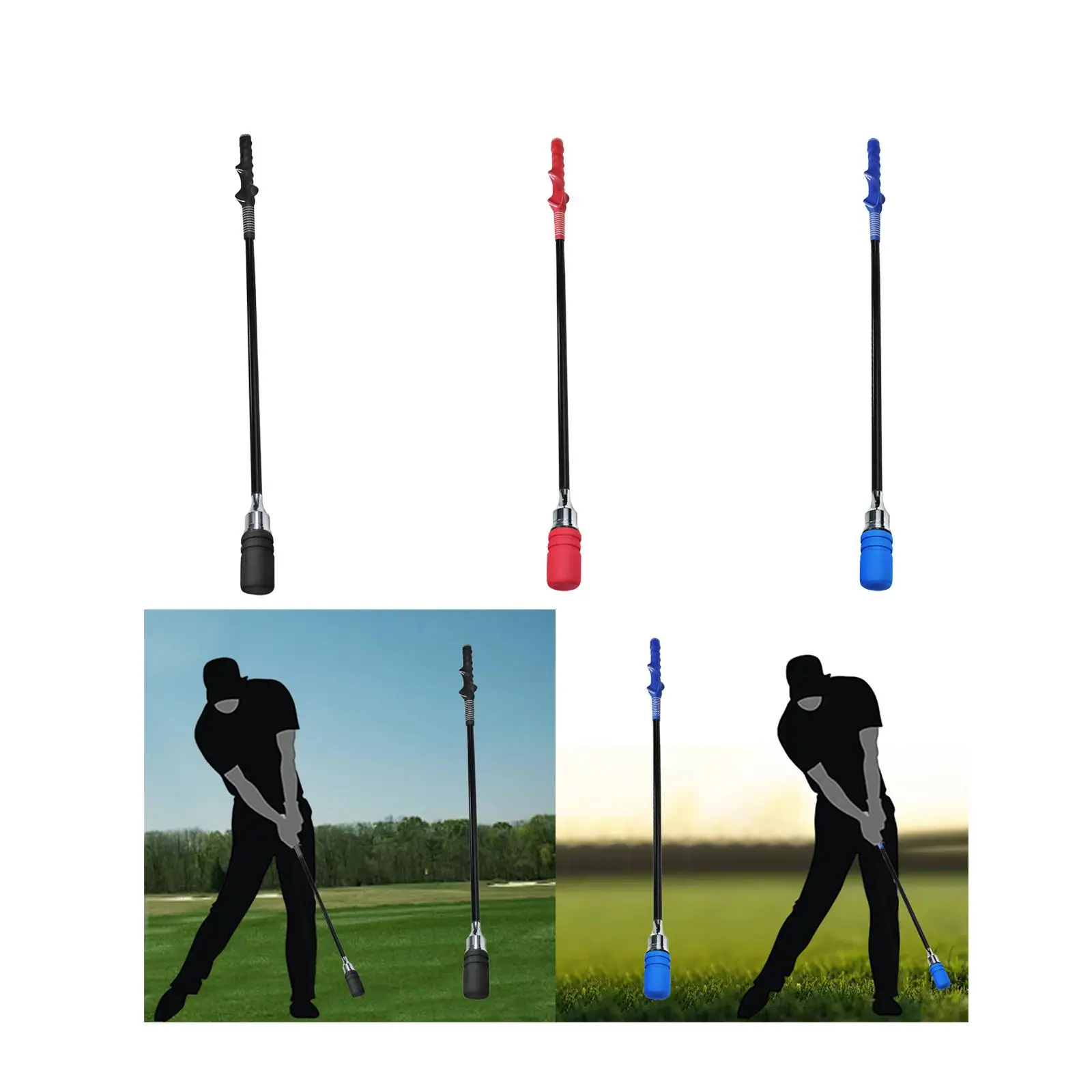 Golf Swing Trainer Equipment Ergonomic Grip Golf Practice Stick Golf Grip Training Aid Tool for Women Outdoor Golfer Men Indoor